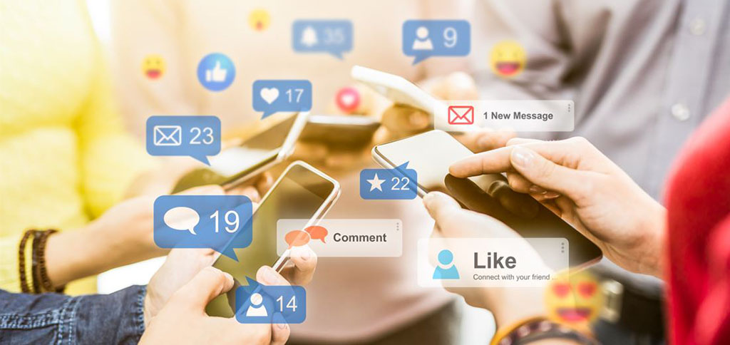 Facebook marketing for small business social media concept.