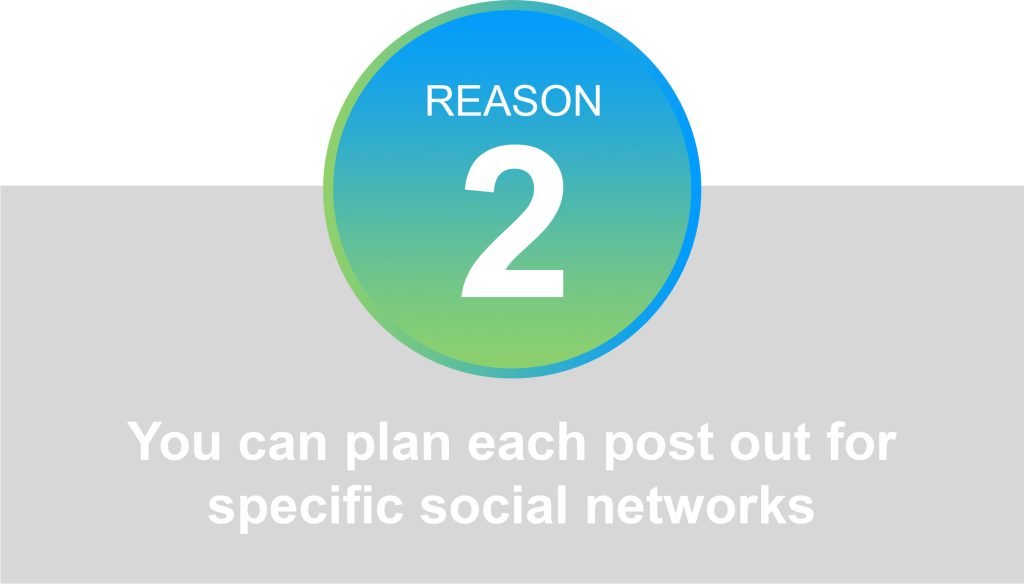 Why you should create a social media schedule. Reason two.