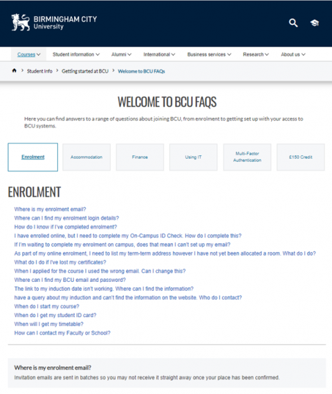 Writing great FAQ pages for your education institution