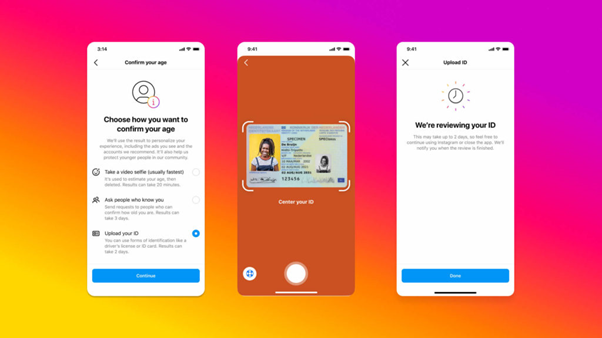 Instagram Features| Upload Your ID to Verify Age Example.
