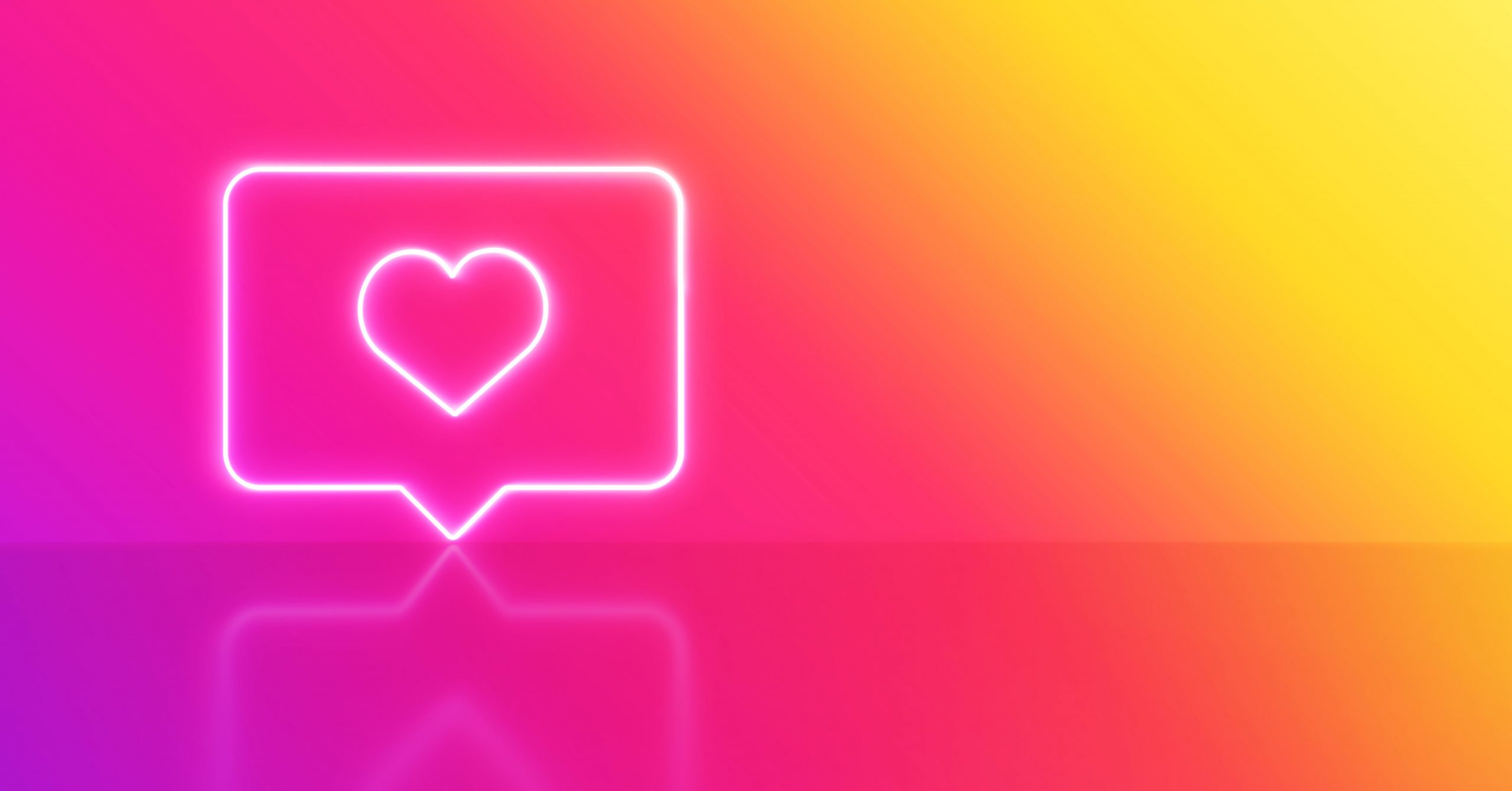 Icon heart on Instagram.