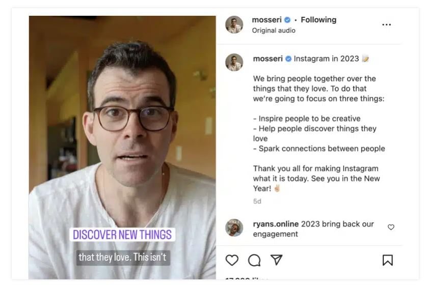 Instagram Features| Instagram's 2023 Focus.