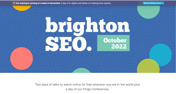 screenshot from Brighton SEO - what makes a good website