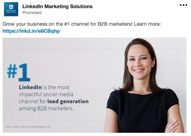 In-feed Native Ad| LinkedIn Marketing Example.