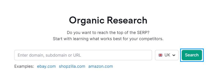 SEO Competitor Analysis| Semrush Organic Research tool.