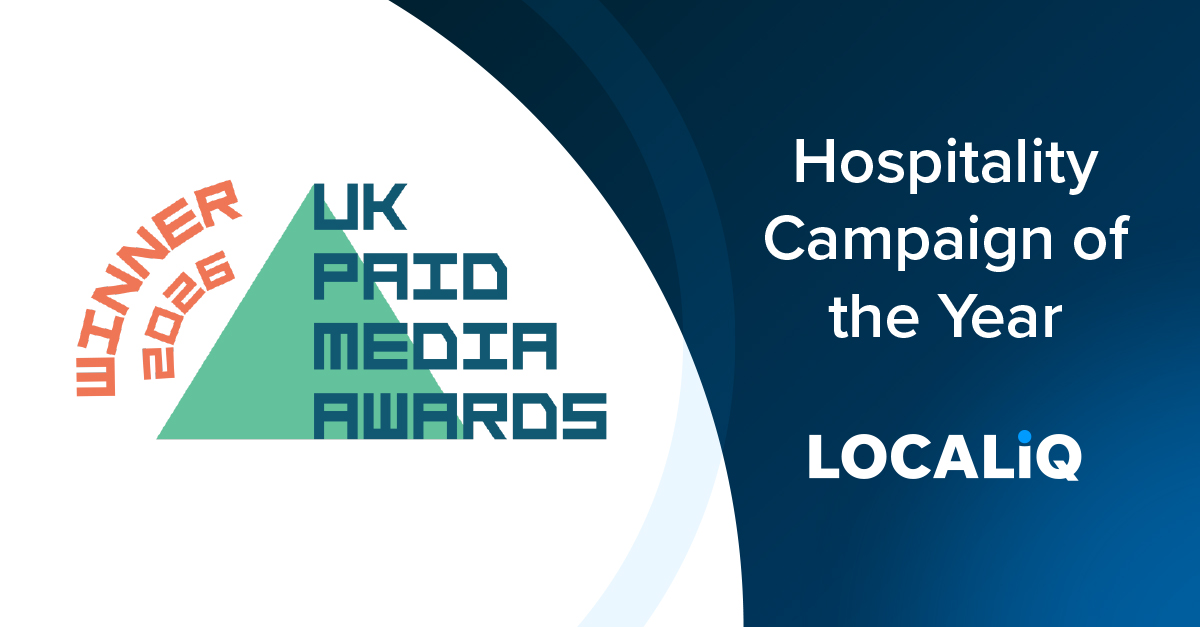 LOCALiQ wins Hospitality Campaign of the Year at the UK Paid Media Awards 2026